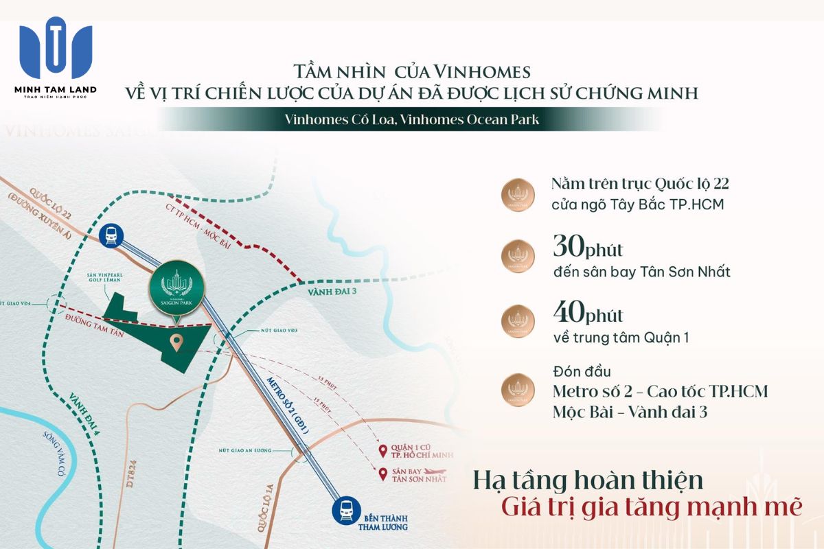 Vinhomes SaiGon Park tọa lạc tại xã Xuân Thới Sơn, TP.HCM