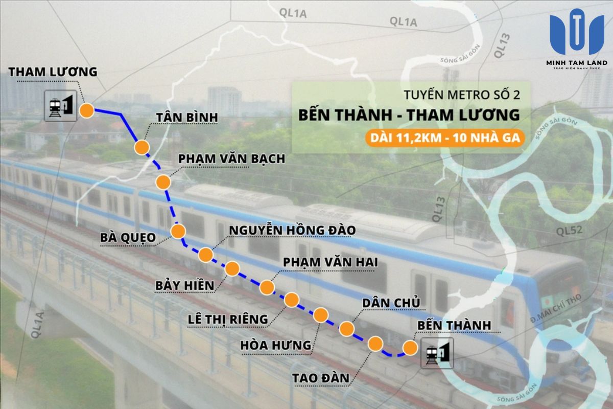 Metro số 2 được kỳ vọng sẽ tạo bước chuyển lớn cho diện mạo đô thị khu Tây Bắc TP.HCM